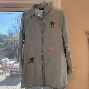 LAZY OAF 👀 Button Down Embroidery Shirt 👙